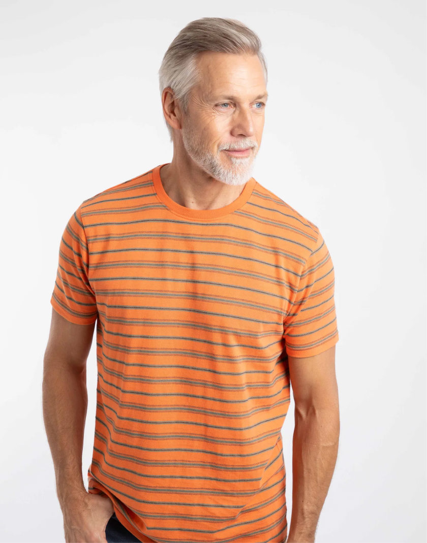 Jefferson Textured Stripe T-Shirt Mango