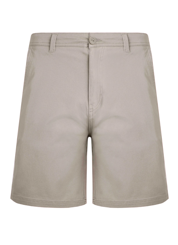 Rayburn Cotton Flat Front Shorts Flint Stone