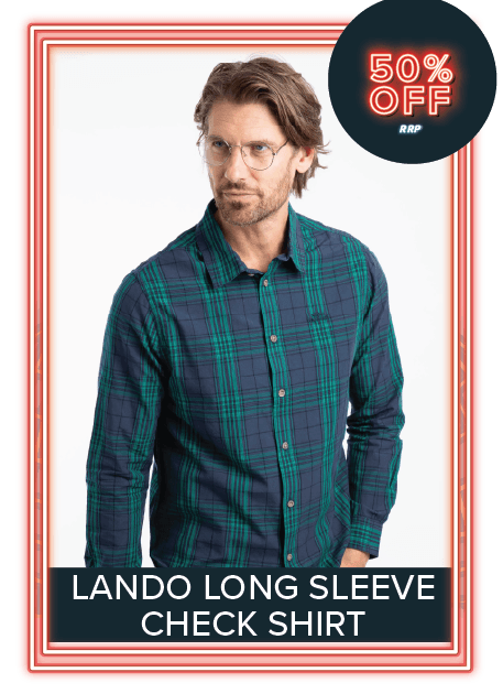 Lando Long Sleeve Check Shirt Green Ivy