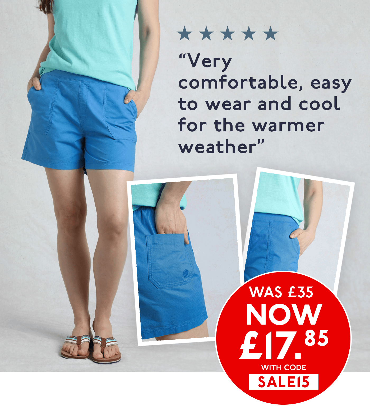 Deeley Ripstop Shorts Azure