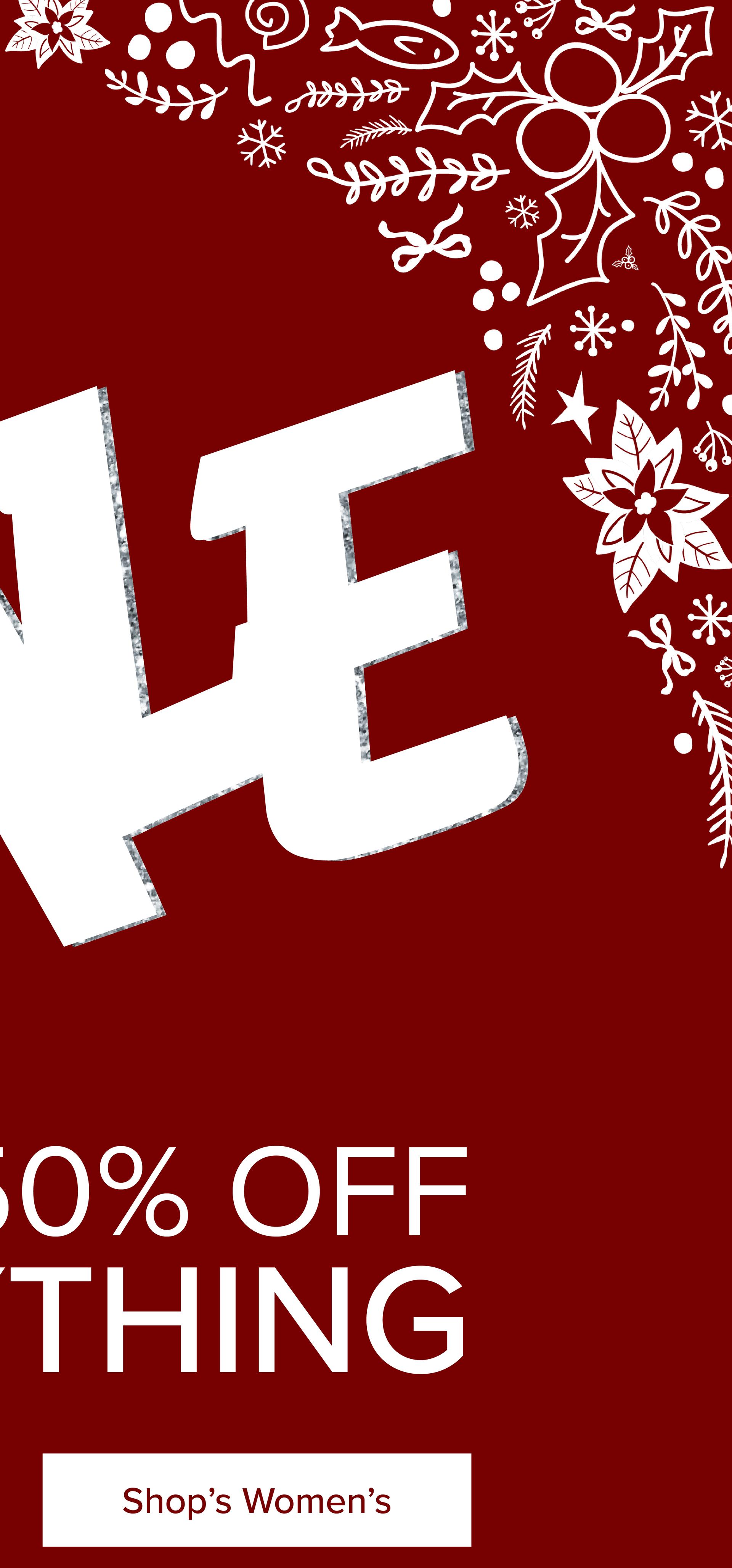 Christmas Sale - up to 50% off everything