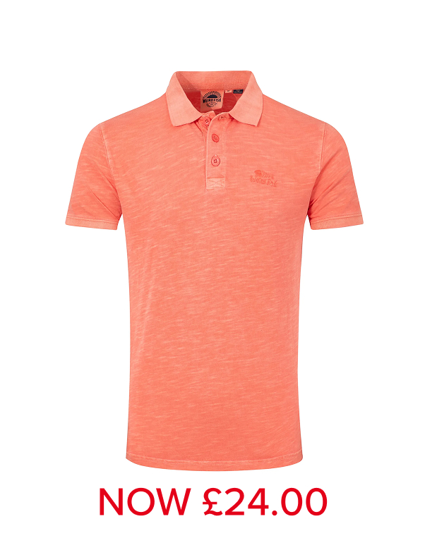 Indy Slub Polo Shirt Dark Coral