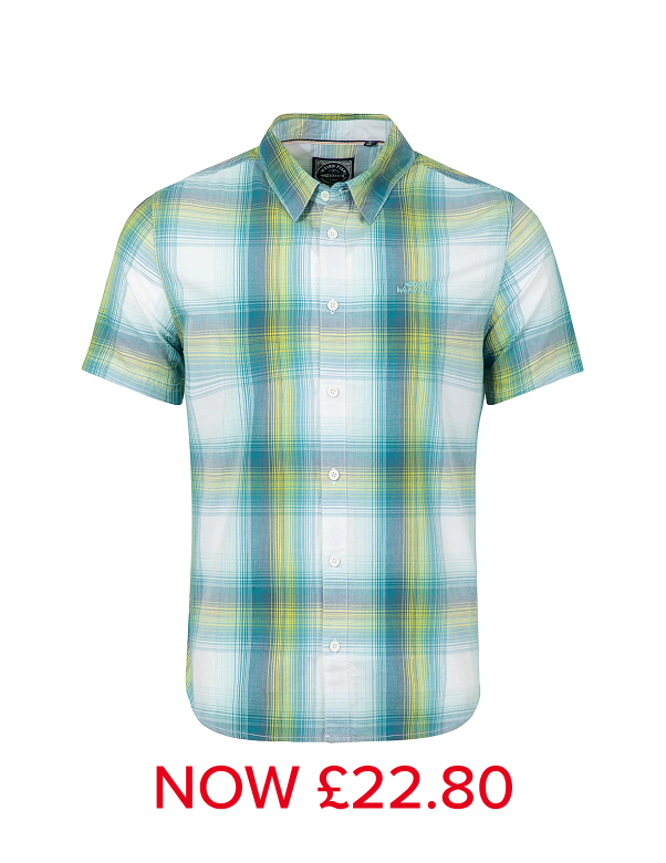 Judd Short Sleeve Check Shirt Off White
