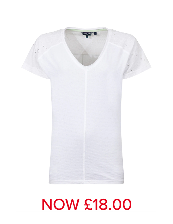 Milne Jersey Dobby T-Shirt White