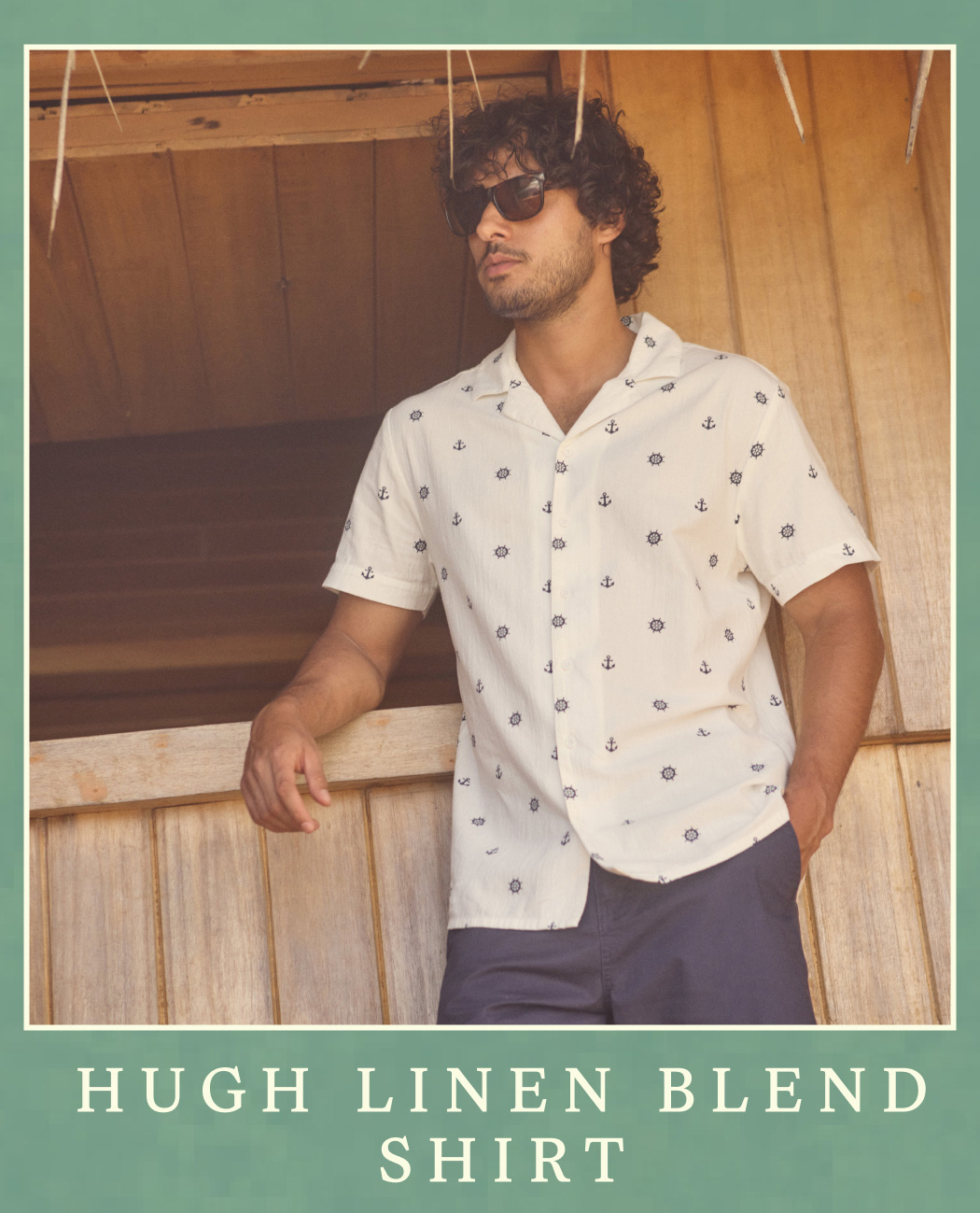 Hugh Printed Shirt Dusty White