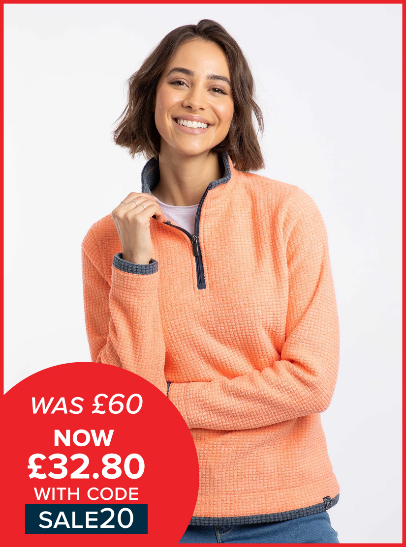 Beye 1/4 Zip Grid Fleece Sorbet