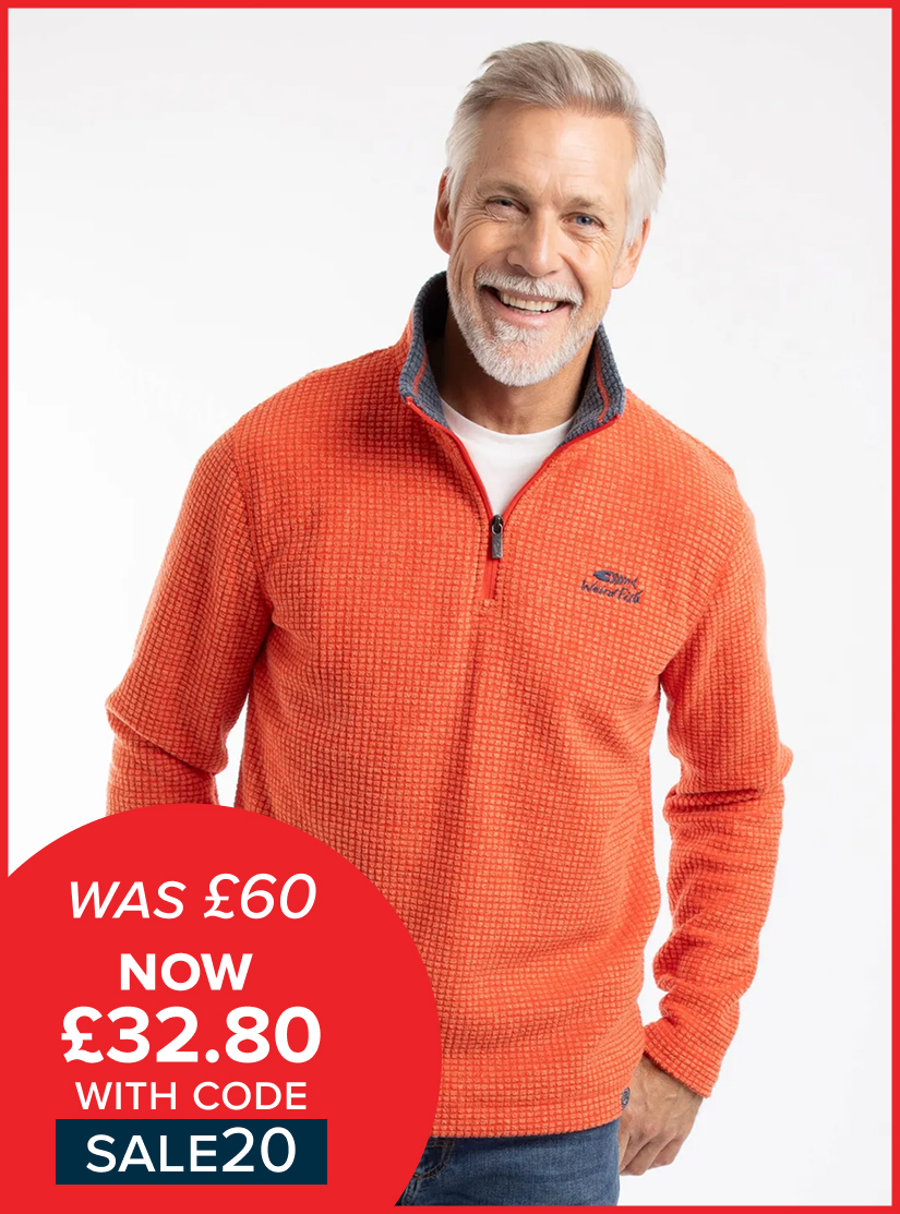 Newark 1/4 Zip Grid Fleece Orange Spice