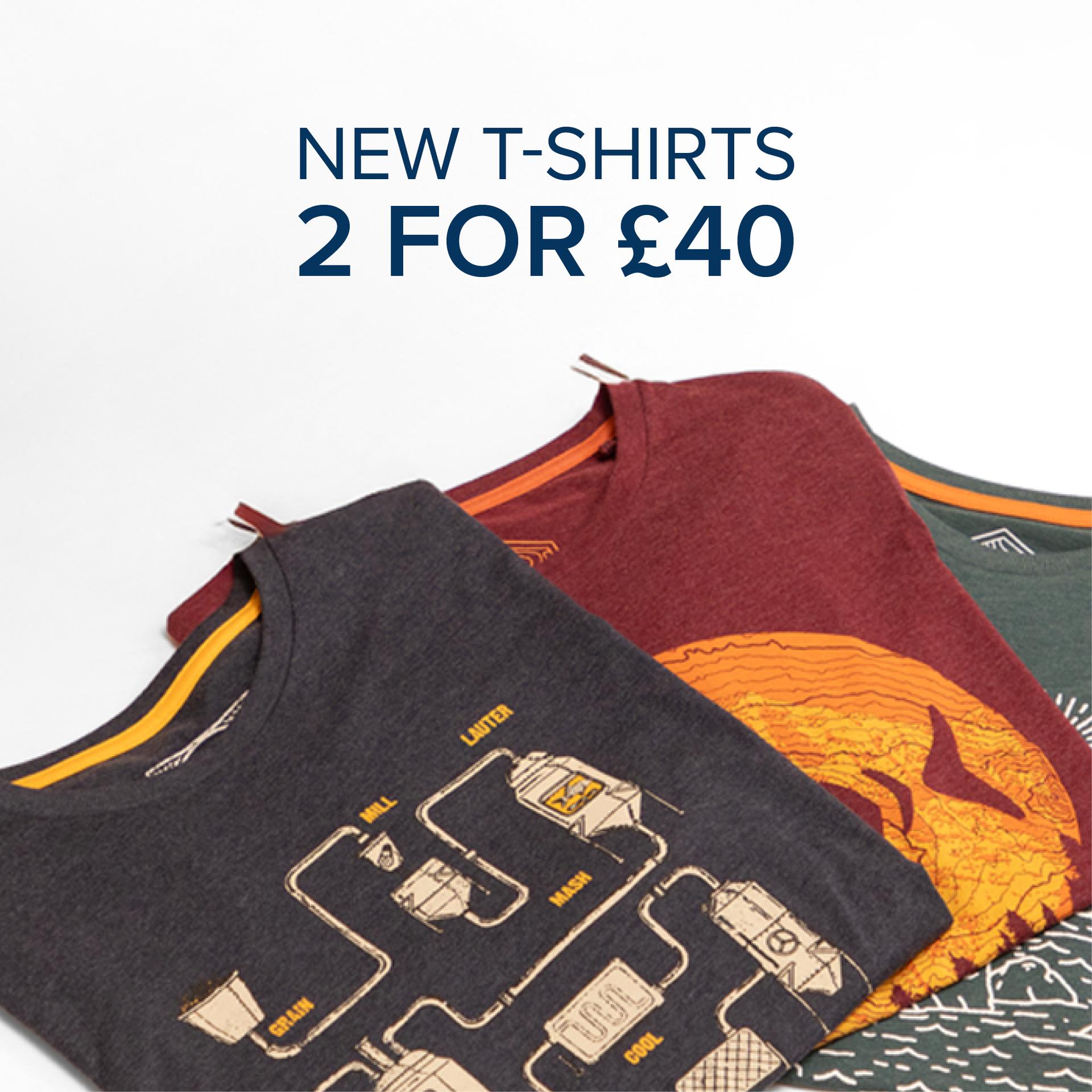 New T-Shirts - 2 for £40