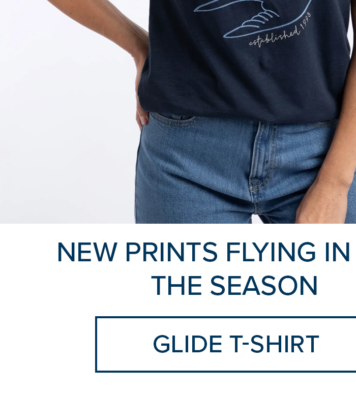 Glide Front Print Graphic T-Shirt Navy