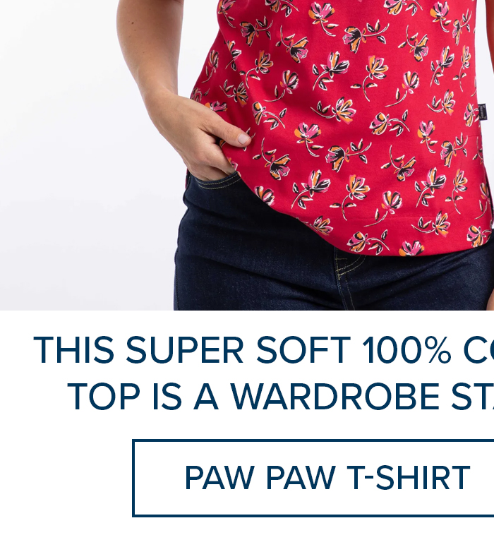 Paw Paw Printed Jersey T-Shirt Acer Red