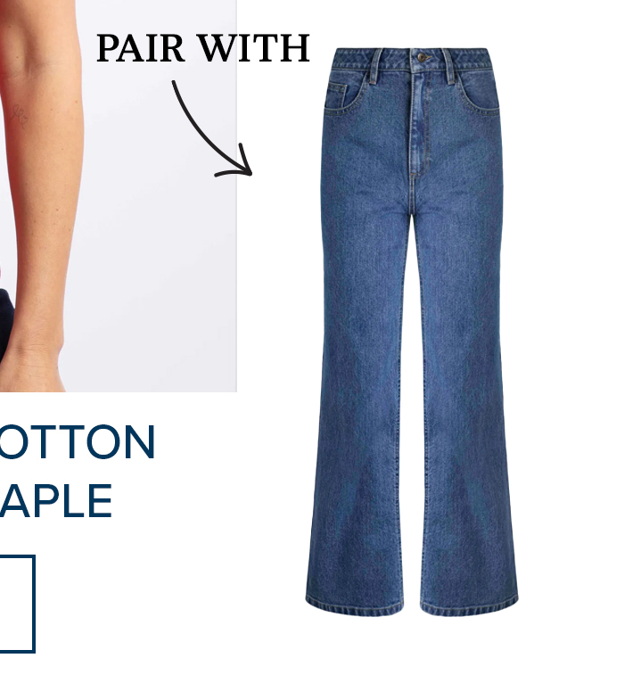 Corine Wide Leg Denim Jeans Denim