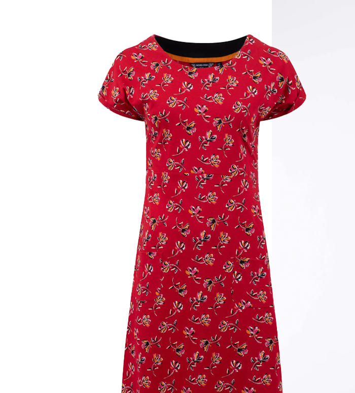 Tallahassee Printed Jersey Dress Acer Red