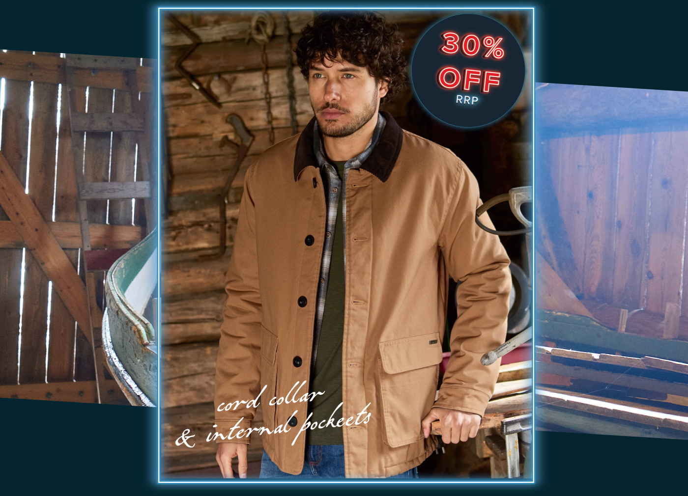 Barnaby Padded Canvas Barn Jacket Chestnut