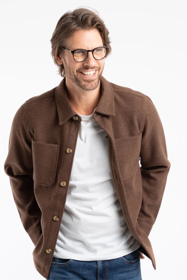 Charles Plain Over Shirt Mocha