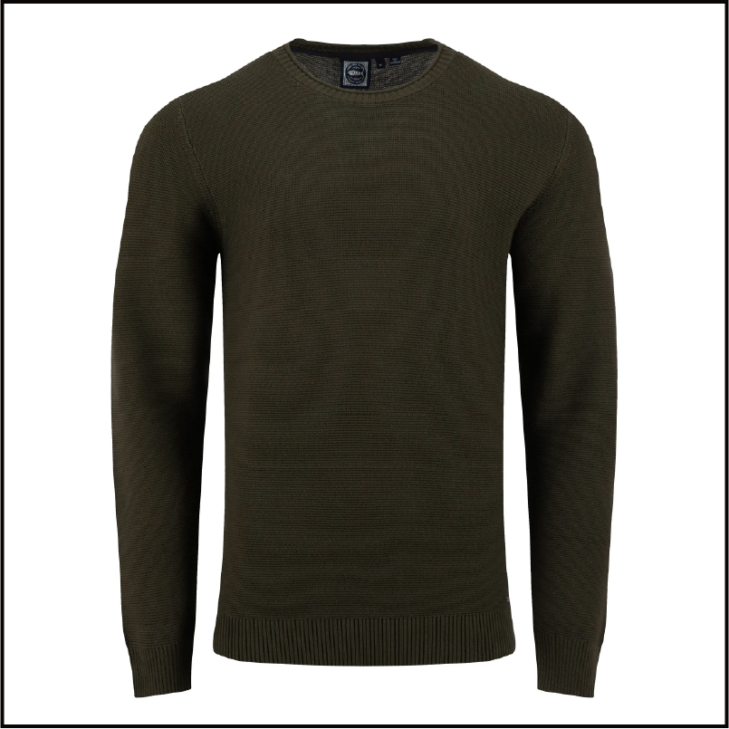 Rhett Crew Neck Knitted Jumper Fir Green