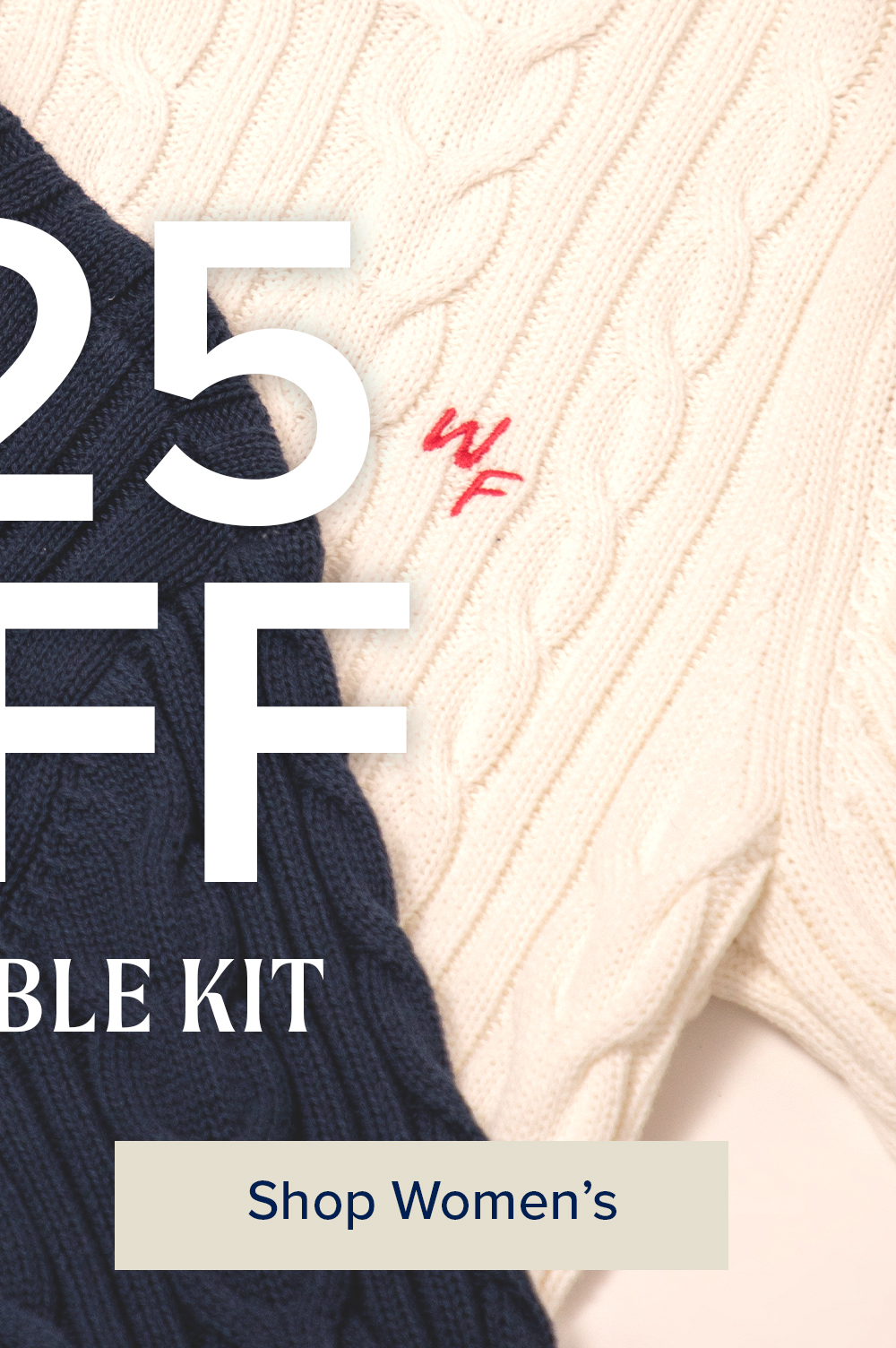 £25 off cable knit