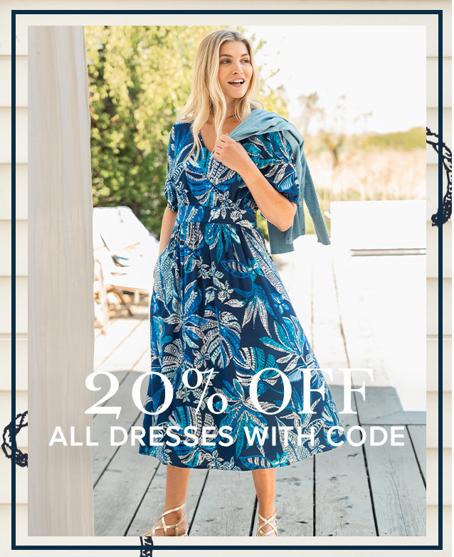 20% off all dresses with code