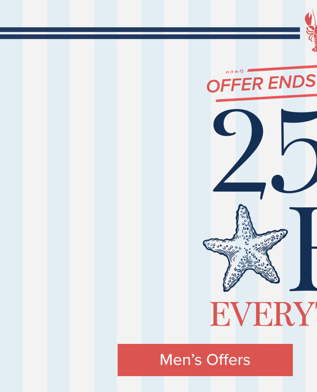 25% off everything - mens