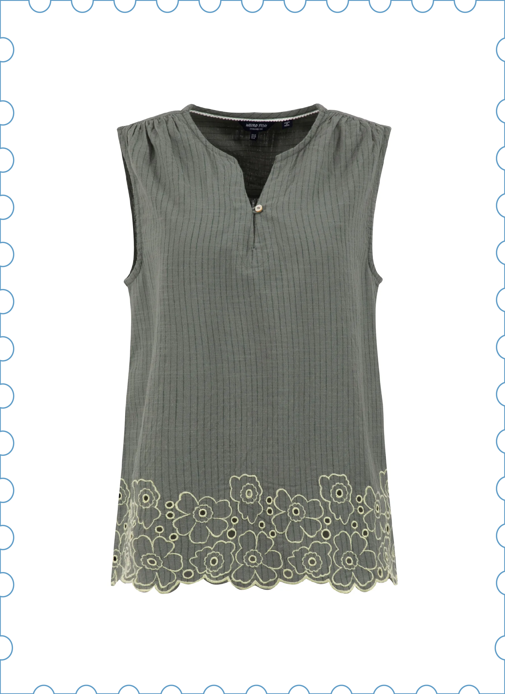 Poppy Scalloped Top