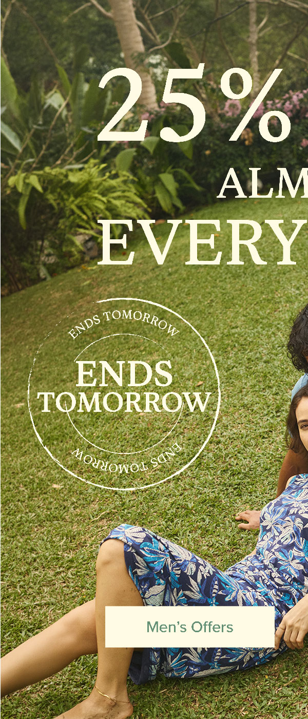 25% Off Men's