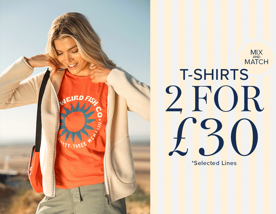 T-shirts - 2 for £30 mix and match Men's and Women's 