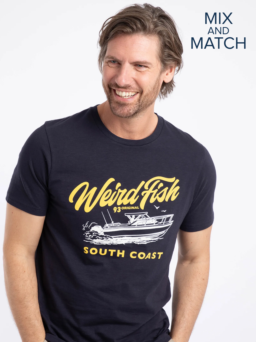 South Coast Front Print Graphic T-Shirt Midnight