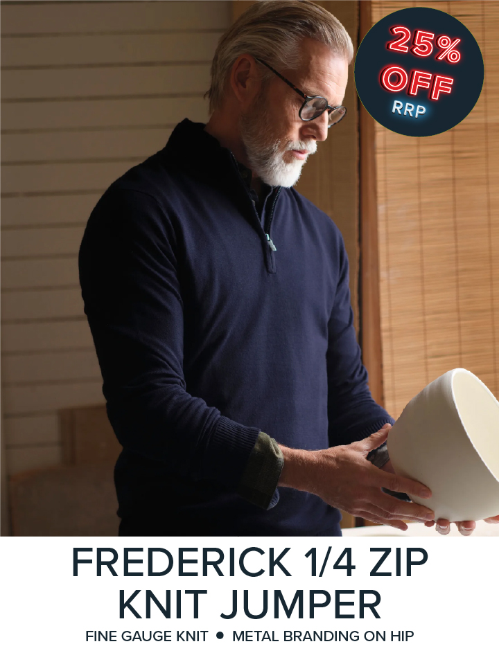 Frederick 1/4 zip knitted jumper