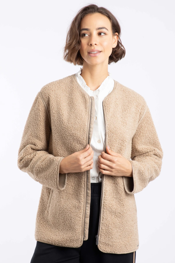 Gleason Faux Shearling Jacket Putty