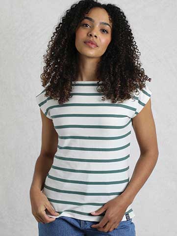 Bowe Organic Cotton Striped Jersey T-Shirt