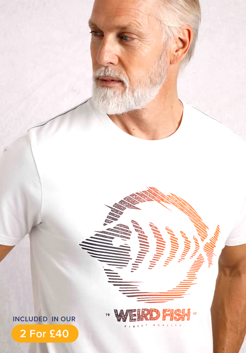 Velocity Front Print Eco T-Shirt Dusty White