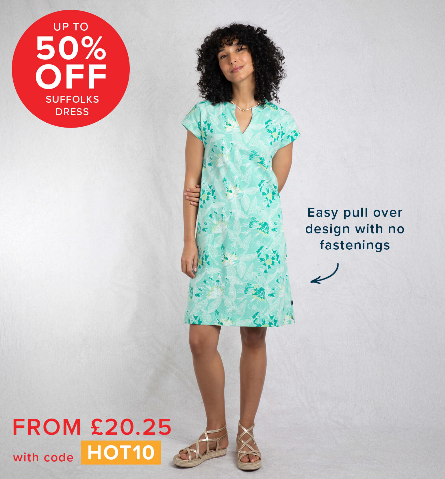 Suffolks Organic Cotton Printed Jersey Dress
