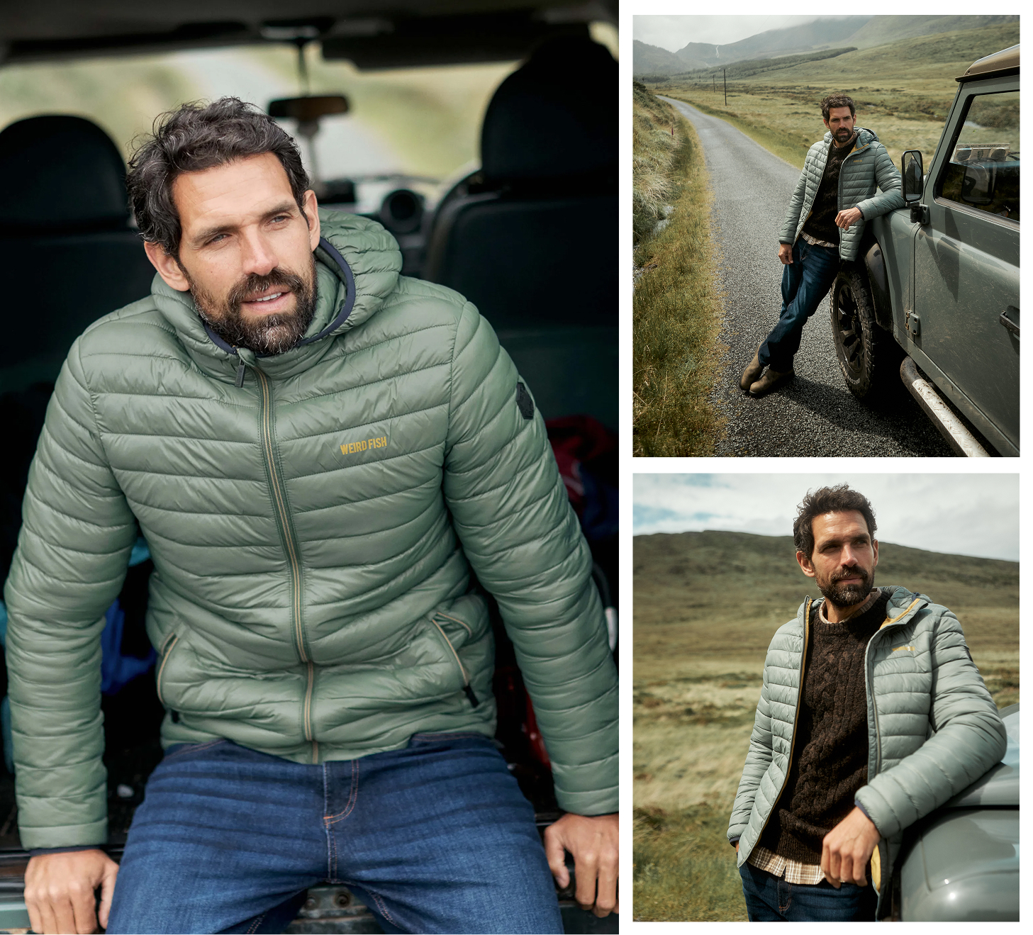 Flete Lightweight Showerproof Padded Jacket Military Green