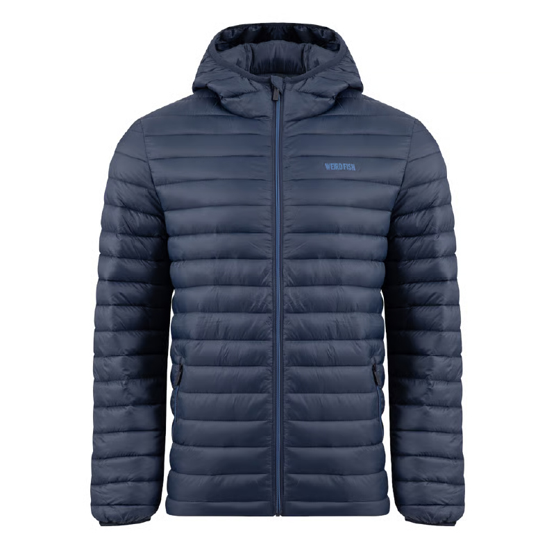 Flete Lightweight Showerproof Padded Hooded Jacket Navy