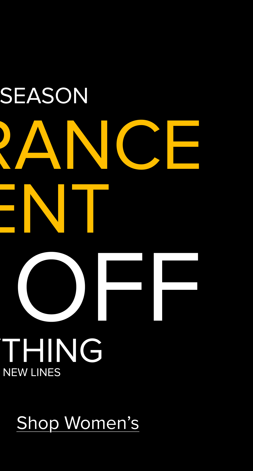 Shop Clearance - up to 70% off everything - shop Women's 