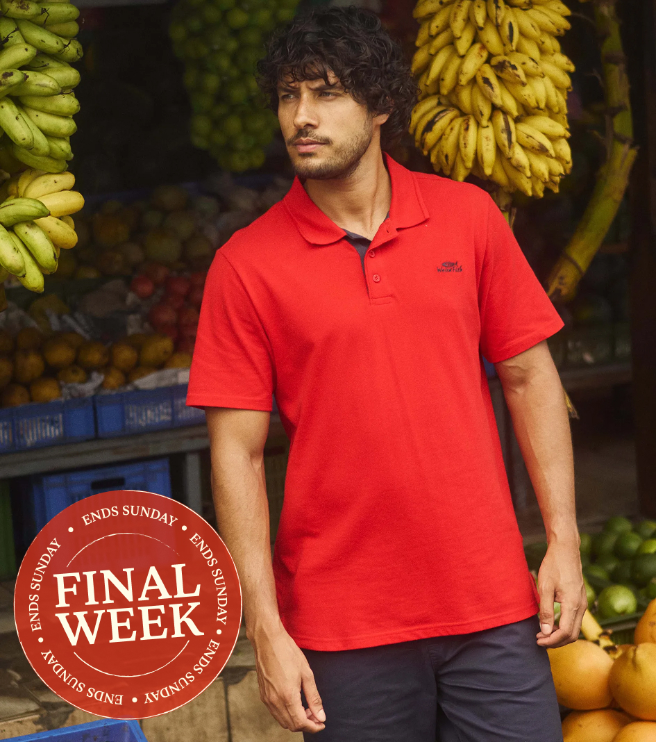 Miles Pique Polo Shirt Barberry Red Marl