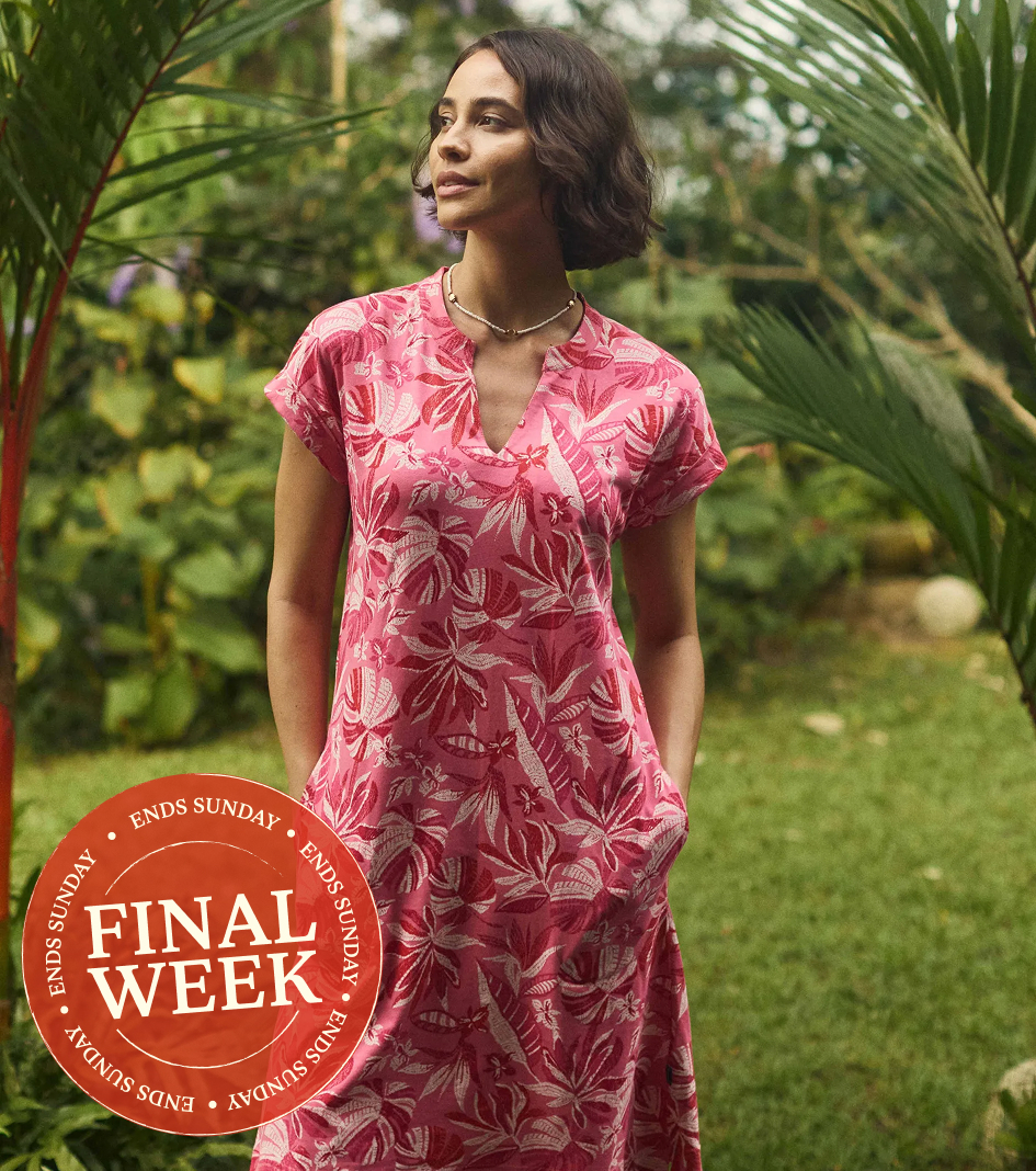 Suffolks Printed Jersey Dress Hot Pink