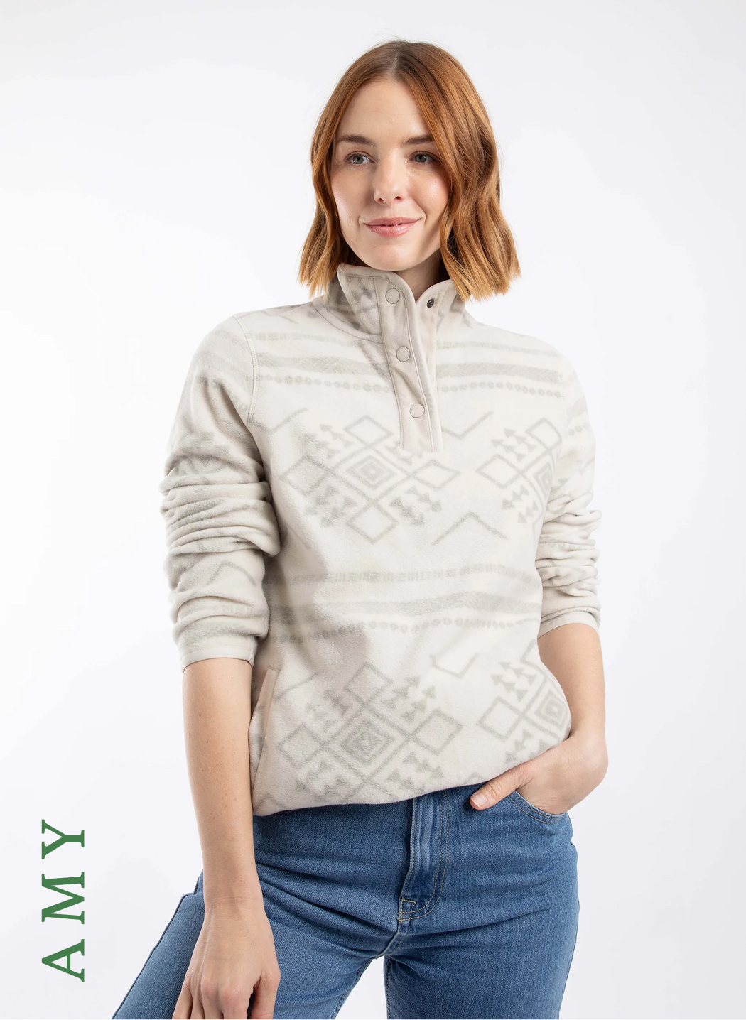 Amy Printed Microfleece Egg Shell
