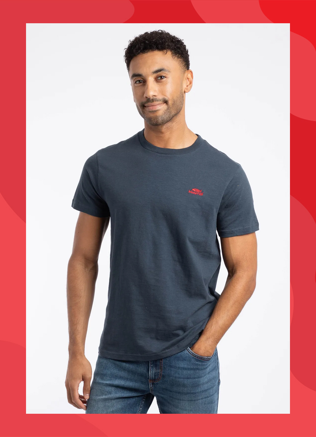Fished Branded T-Shirt Navy