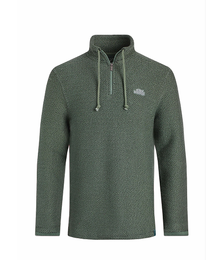 Cruiser 1/4 Zip Macaroni Sweatshirt Army Green