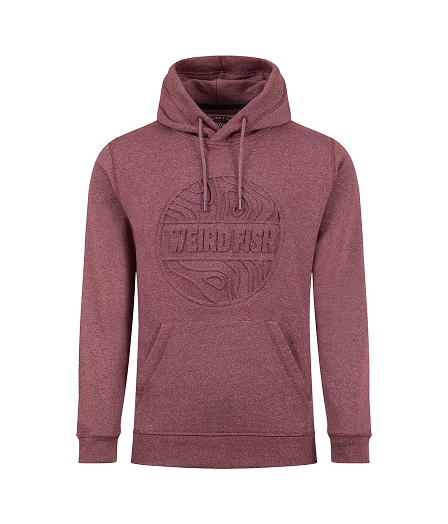 Perranporth Embossed Grindle Hoodie Antique Cherry