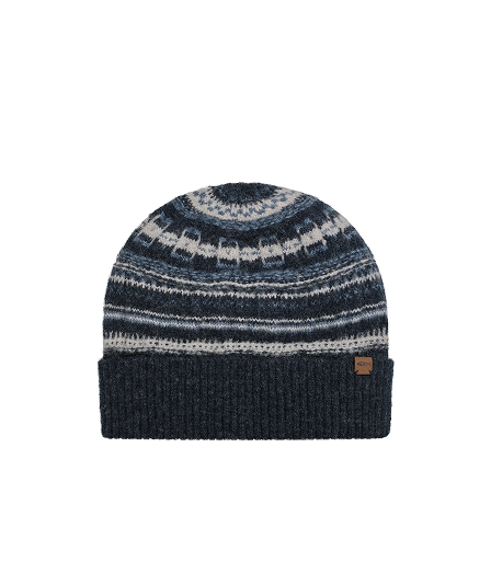 Rodi Fine Fair Isle Beanie Navy