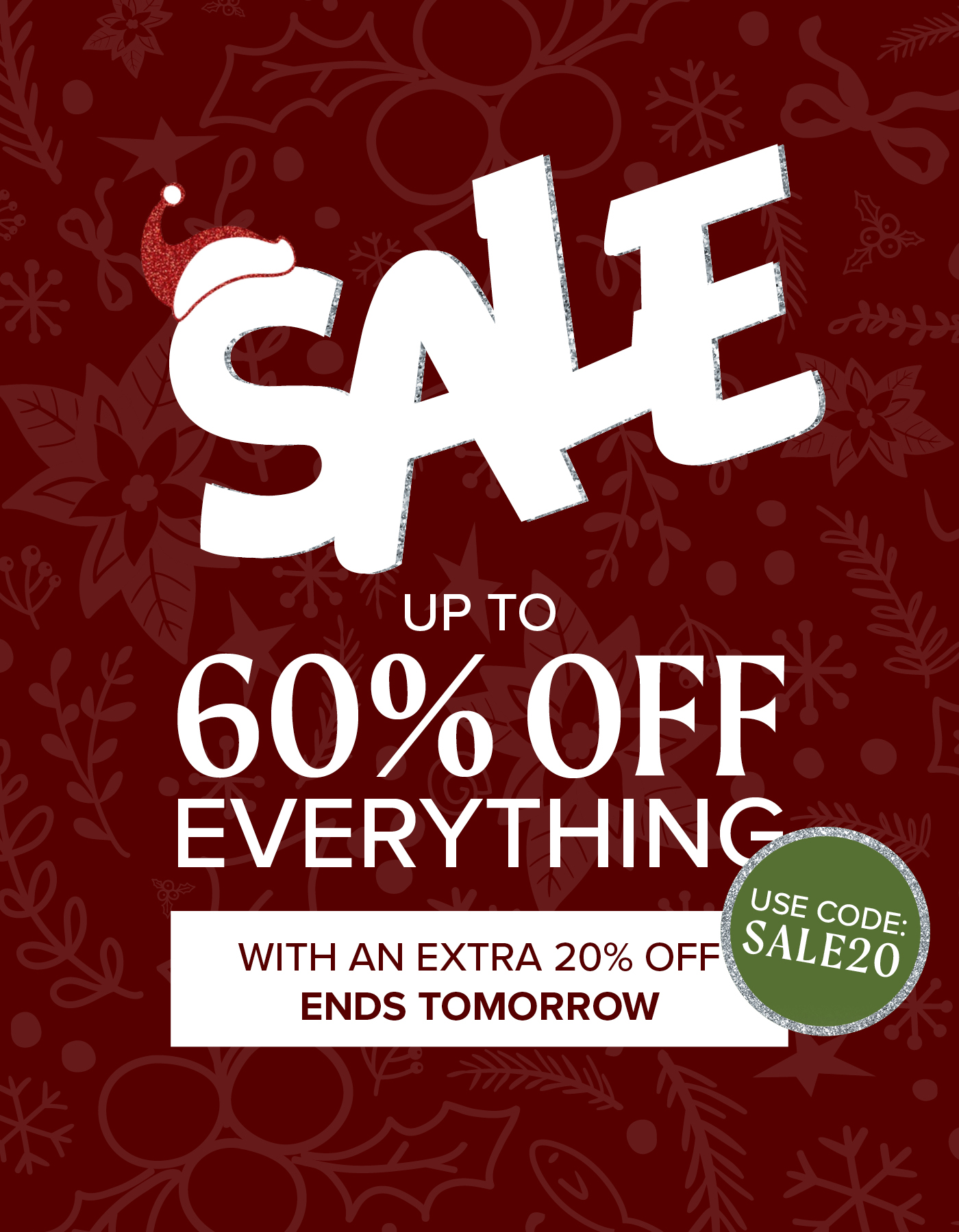 Sale up to 60% off everything