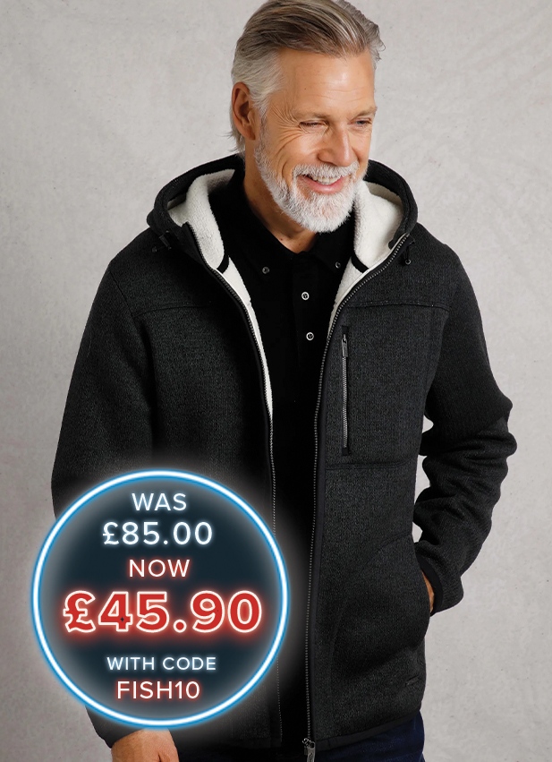 Torpoint Faux Sherling Bonded Full Zip Fleece Hoodie