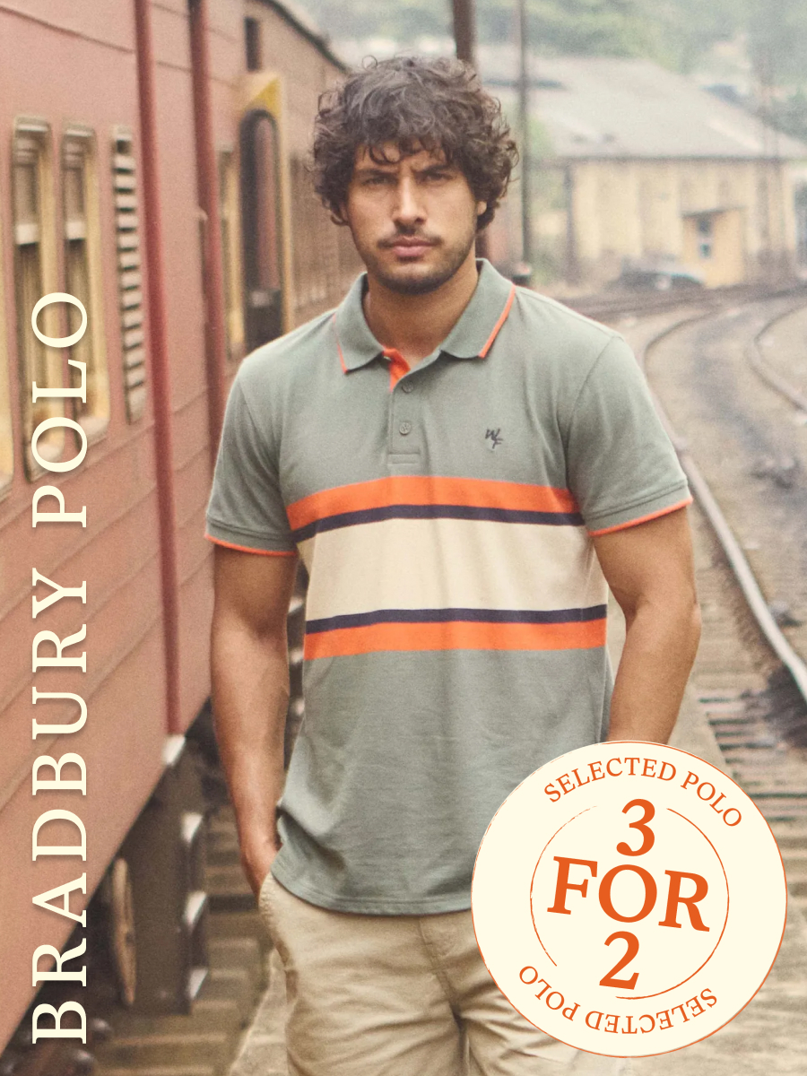Bradbury Pique Stripe Polo Shirt Woodland Sage