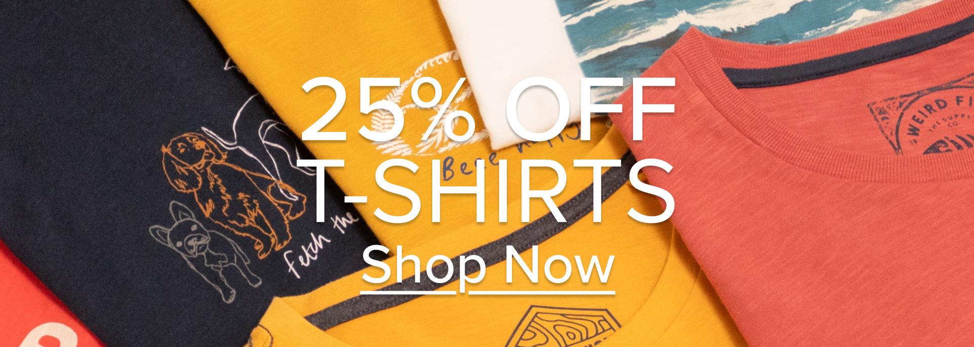 25% OFF T-shirts