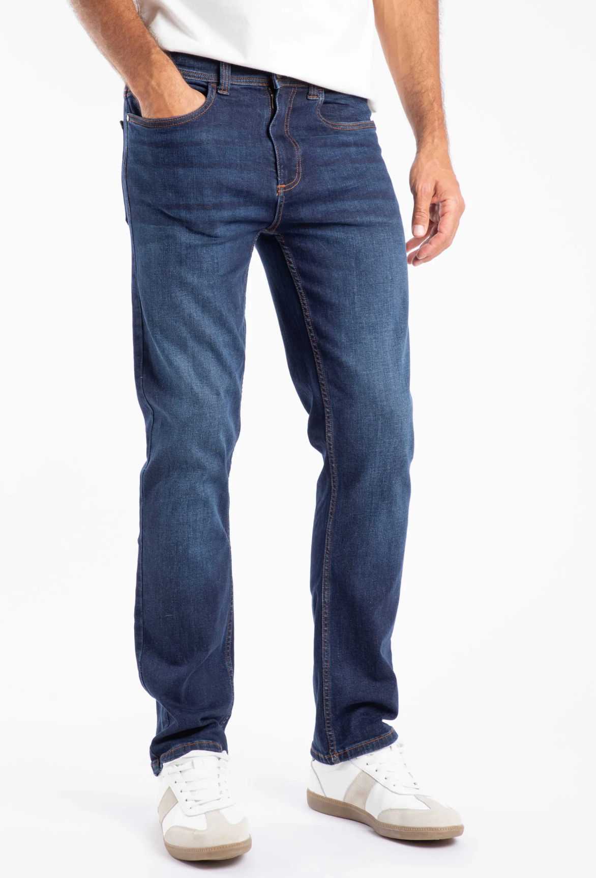 Eddie Straight Leg Denim Jeans Dark Denim