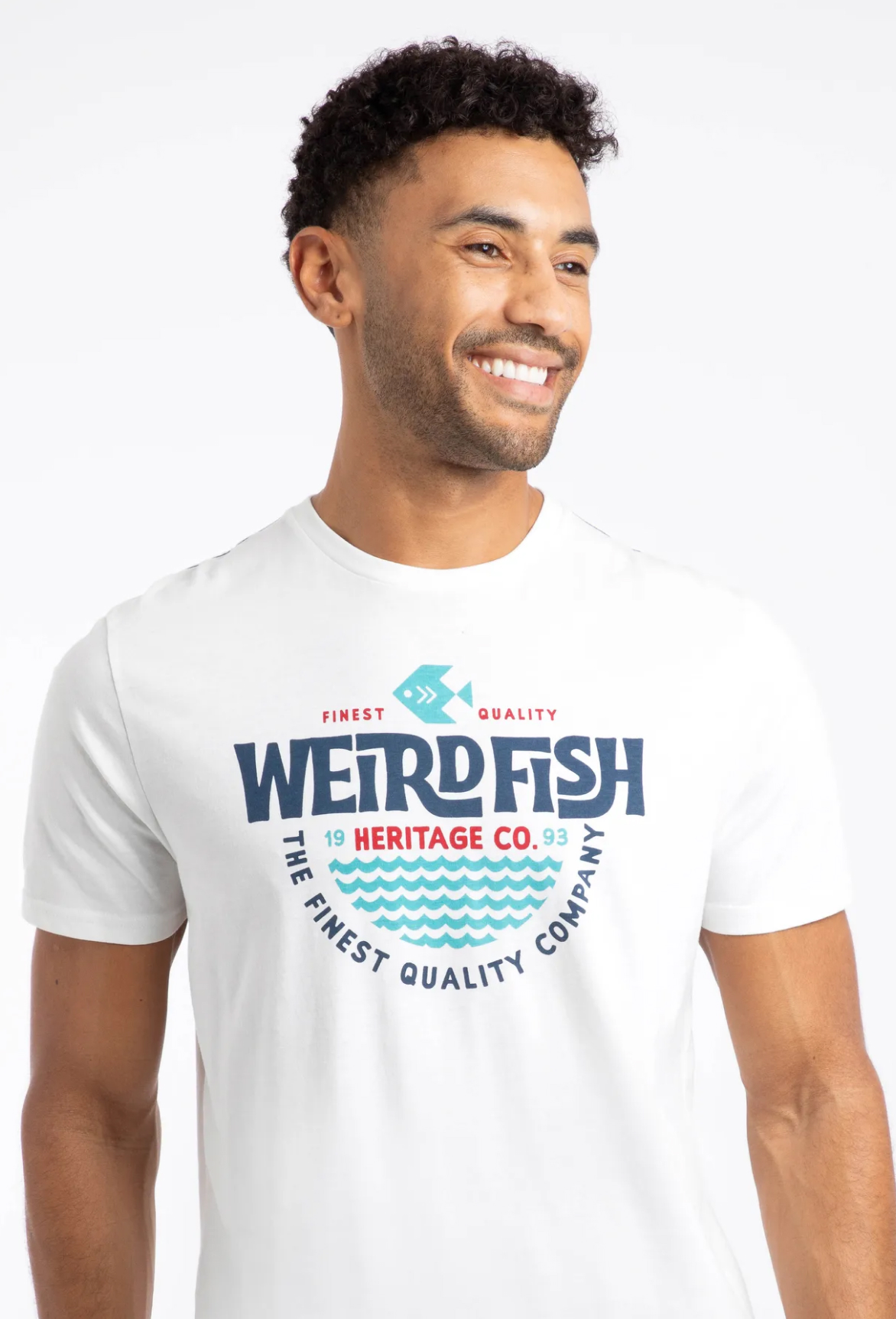Heritage Surf Front Print Graphic T-Shirt Dusty White