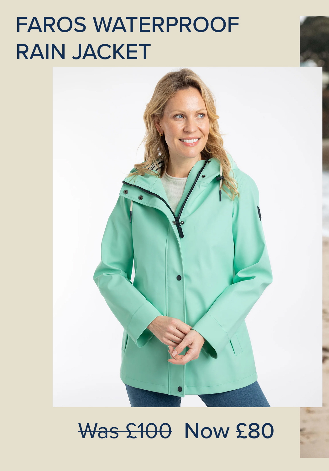 Faros Waterproof Rain Jacket Apple Mint