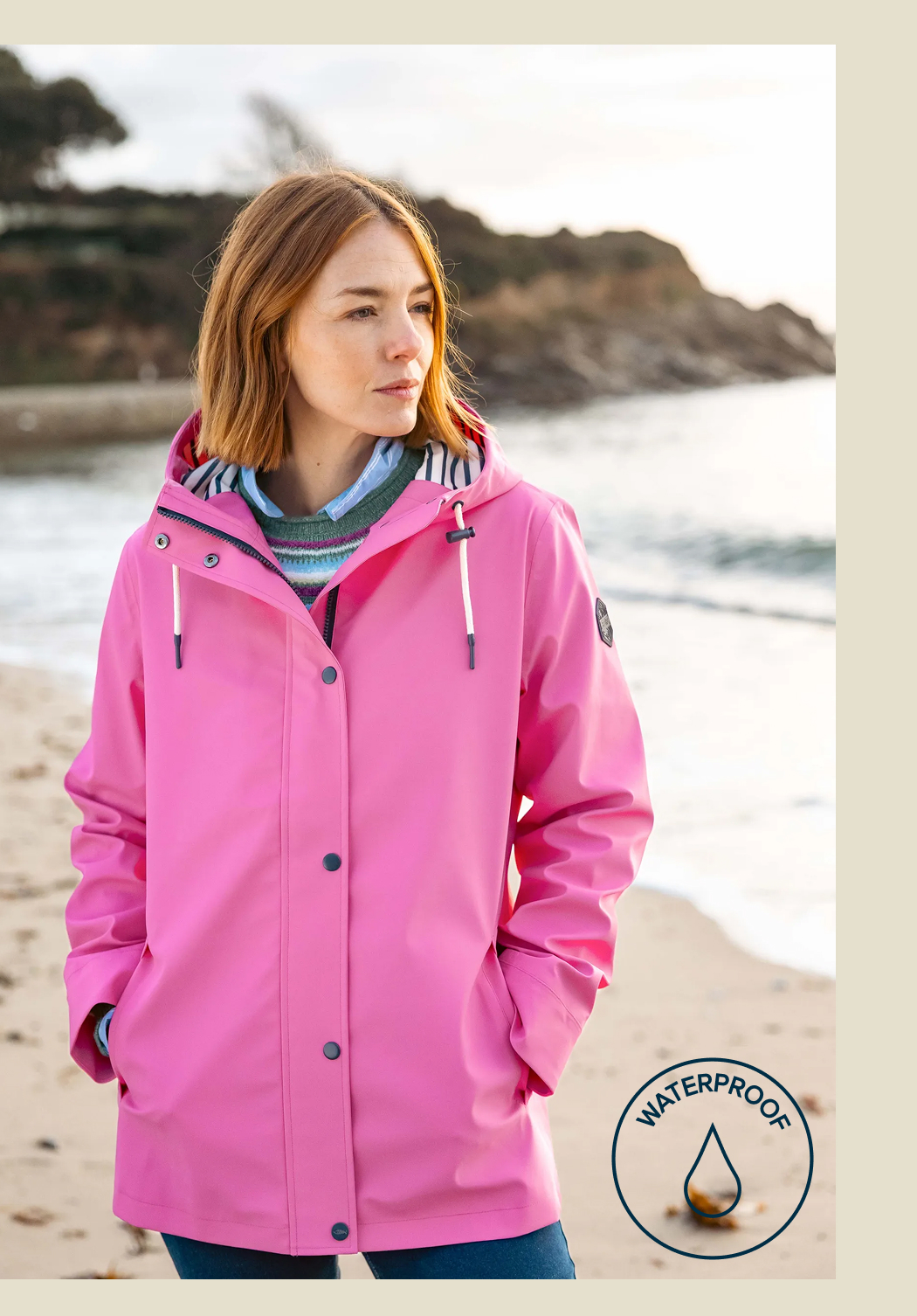 Faros Waterproof Rain Jacket Gerbera