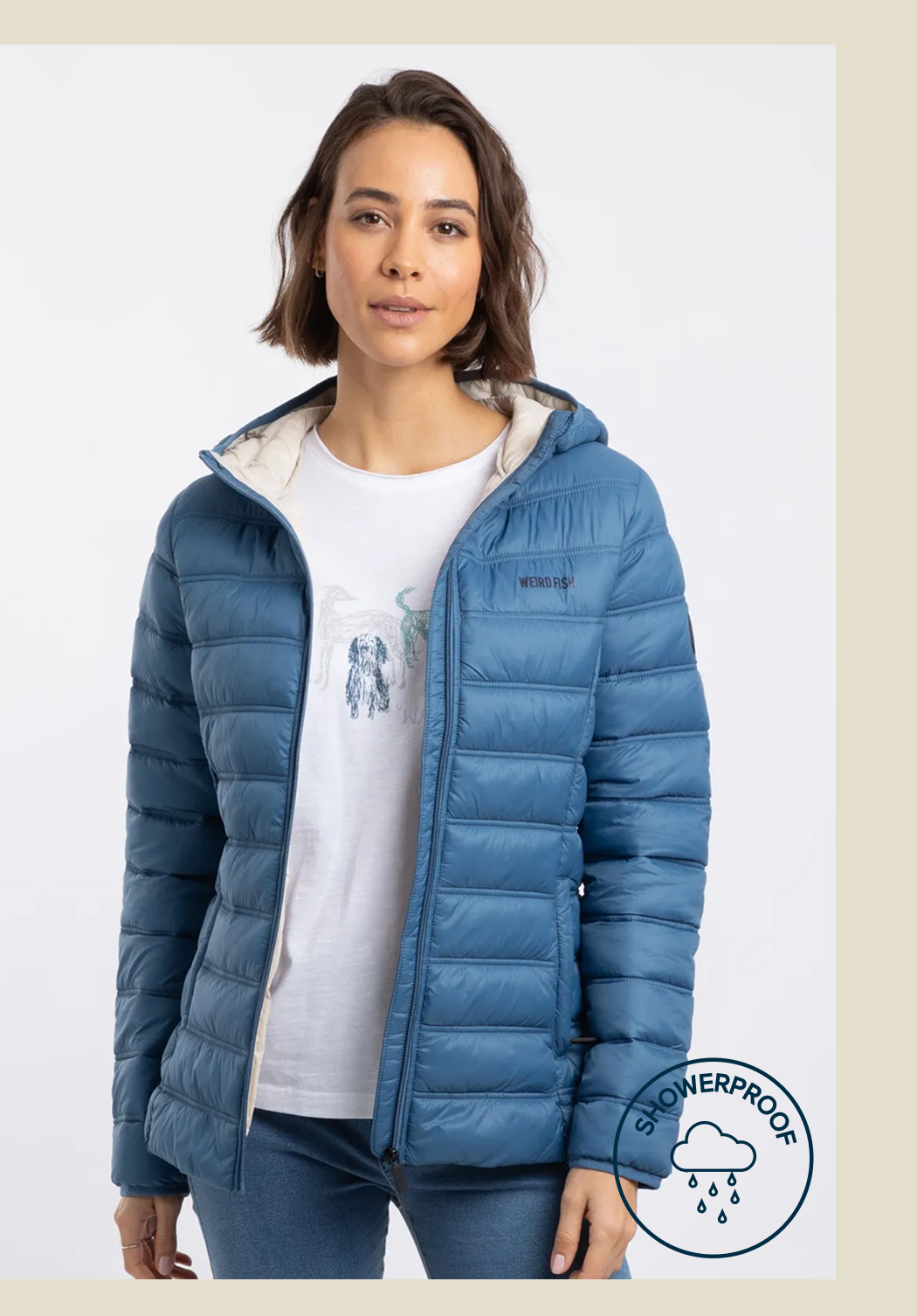 Eshka Lightweight Padded Jacket Washed Blue